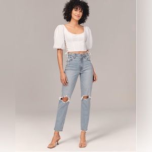 NWT- Abercrombie and Fitch- High Rise Mom Jean- Size 36/22